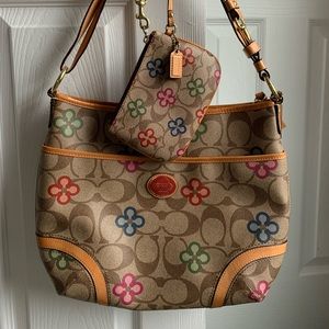Coach handbag with matching wristlet
